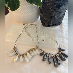 Hilberg & Berk Sterling Crystal Fringe “Alta” Necklaces (Set of 2)